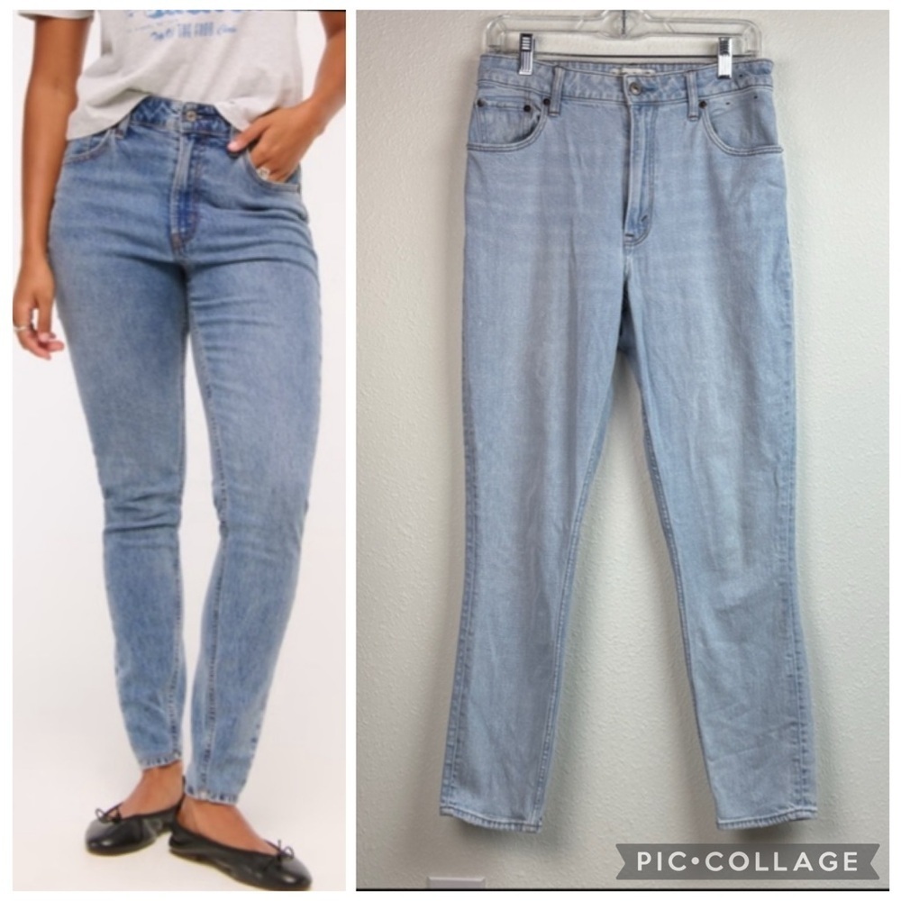 Abercrombie & Fitch skinny high rise curve love women’s light wash stretch jeans